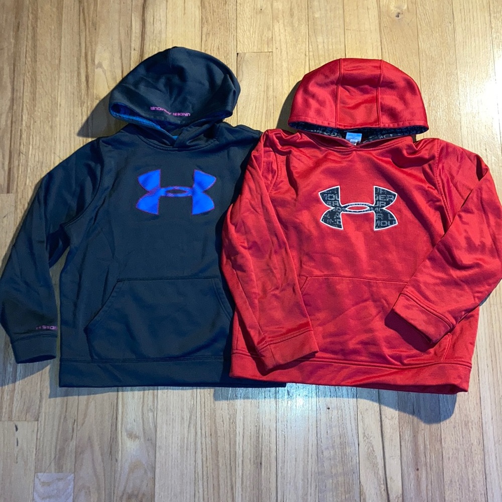 2 Youth XL boys under armor sweatshirts